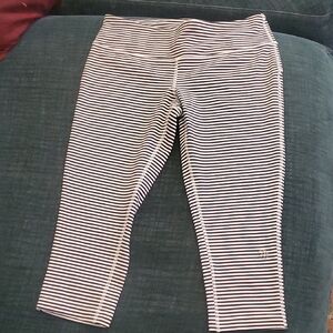 MPG Black and White Striped Leggings